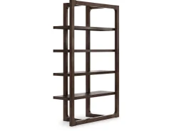 Mor Furniture Bookcases & Library Walls|Breckington Bookcase In Dark Brown