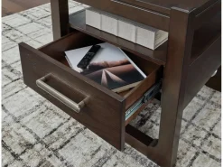 Mor Furniture Sofa & End Tables|Breckington End Table In Dark Brown