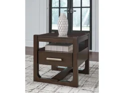 Mor Furniture Sofa & End Tables|Breckington End Table In Dark Brown