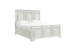 Mor Furniture Bedroom Sets|Bridgestone Panel Bed, Dresser, Mirror & Nightstand In Antique White, Queen