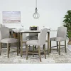Mor Furniture Seating For 4|Counter Height Dining Sets|Brighton Counter Height Dining Table & 4 Stools In Gray