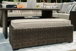 Mor Furniture Outdoor Sectionals|Brook Ranch Outdoor 3 Piece Sectional Set In Brown