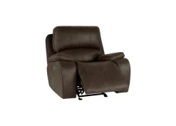 Mor Furniture Recliners|Brookings 2 Power Gliding Recliner In Brown