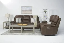 Mor Furniture Reclining Sofas|Sofas|Brookings 2 Power Sofa In Charcoal Gray
