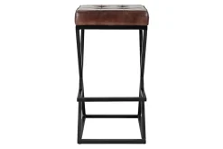 Mor Furniture Barstools|Brooks Barstool In Saddle Brown Leather Sienna