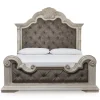 Mor Furniture Upholstered Beds|Beds|Bruchandi Upholstered Panel Bed In Antique White, Queen