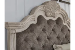 Mor Furniture Upholstered Beds|Beds|Bruchandi Upholstered Panel Bed In Antique White, Queen