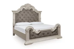 Mor Furniture Upholstered Beds|Beds|Bruchandi Upholstered Panel Bed In Antique White, Queen