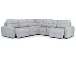 Mor Furniture Sectionals|Bryce 6 Piece Power Sectional In Savannah Coin