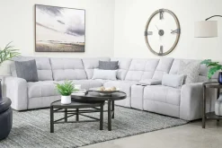 Mor Furniture Sectionals|Bryce 6 Piece Power Sectional In Savannah Coin