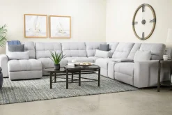 Mor Furniture Sectionals|Bryce 7 Piece Power Sectional In Savannah Coin