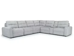 Mor Furniture Sectionals|Bryce 7 Piece Power Sliding Sectional W/ Power Armless Slider In Savannah Coin