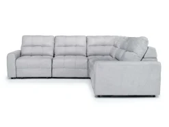 Mor Furniture Sectionals|Bryce 5 Piece Power Sliding Sectional W/ Power Armless Slider In Savannah Coin