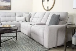 Mor Furniture Sectionals|Bryce 6 Piece Power Sliding Sectional W/ Power Armless Slider In Savannah Coin