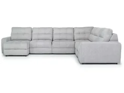 Mor Furniture Sectionals|Bryce 6 Piece Power Storage Chaise Sectional In Savannah Coin, Left Facing
