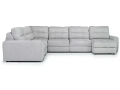 Mor Furniture Sectionals|Bryce 6 Piece Power Storage Chaise Sectional In Savannah Coin, Left Facing