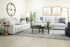 Mor Furniture Loveseats|Bryce Power Console Loveseat In Savannah Coin