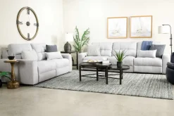 Mor Furniture Reclining Loveseats|Loveseats|Bryce Power Loveseat In Savannah Coin