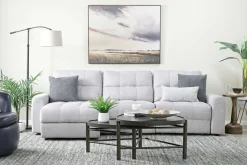Mor Furniture Sofas|Bryce Power Slider Sofa Storage Chaise In Savannah Coin, Left Facing