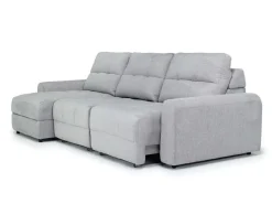 Mor Furniture Sofas|Bryce Power Slider Sofa Storage Chaise In Savannah Coin, Left Facing