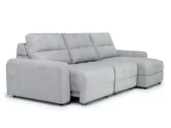 Mor Furniture Sofas|Bryce Power Slider Sofa Storage Chaise In Savannah Coin, Left Facing
