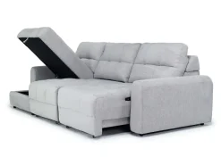 Mor Furniture Sofas|Bryce Power Slider Sofa Storage Chaise In Savannah Coin, Left Facing