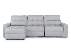 Mor Furniture Sofas|Bryce Power Slider Sofa Storage Chaise In Savannah Coin, Left Facing