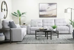 Mor Furniture Loveseats|Bryce Power Sliding Loveseat In Savannah Coin