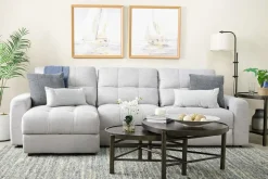 Mor Furniture Sofas|Bryce Power Sofa Storage Chaise In Savannah Coin, Left Facing