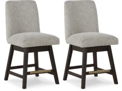 Mor Furniture Seating For 6|Counter Height Dining Sets|Burkhaus Counter Height Dining Table & 6 Stools In Beige/Dark Brown