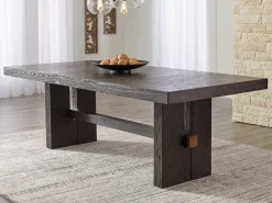 Mor Furniture Seating For 6|Dining Room Sets|Burkhaus Extendable Dining Table & 6 Chairs In Biege/Dark Brown
