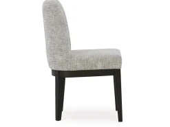 Mor Furniture Dining Chairs|Burkhaus Upholstered Side Chair In Beige/Dark Brown