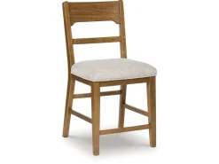 Mor Furniture Counter Height Stools|Barstools|Cabalynn Counter Height Stool In Oatmeal/Light Brown