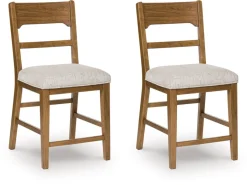 Mor Furniture Counter Height Stools|Barstools|Cabalynn Counter Height Stool In Oatmeal/Light Brown