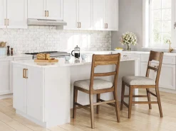 Mor Furniture Counter Height Stools|Barstools|Cabalynn Counter Height Stool In Oatmeal/Light Brown