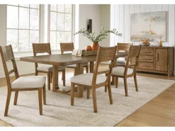 Mor Furniture Dining Chairs|Cabalynn Side Chair In Oatmeal/Light Brown