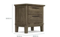 Mor Furniture Bedroom Sets|Cagney Upholstered Panel Bed W/ Storage, Dresser, Mirror & Nightstand In Gray, Queen
