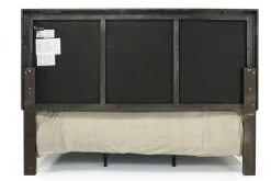 Mor Furniture Upholstered Beds|Beds|Cagney Upholstered Panel Bed W/ Storage In Gray, Queen