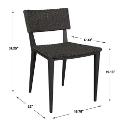 Mor Furniture Outdoor Dining Chairs|Calbas Outdoor Side Chair In Brown