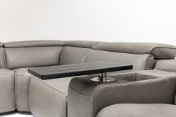 Mor Furniture Sectionals|Cam 6 Piece 2 Power Theater Sectional W/ Immersive Sound In Ajax Smoke Leather