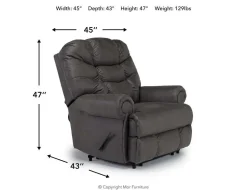 Mor Furniture Recliners|Camera Time Recliner In Gunmetal