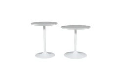 Mor Furniture Accent Tables|Camille Nesting Table In White Marble, Set Of 2