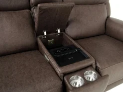 Mor Furniture Loveseats|Cannes 3 Power Theater Console Loveseat W/ Immersive Sound In Jumbo Bark