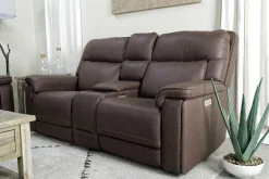 Mor Furniture Loveseats|Cannes 3 Power Theater Console Loveseat W/ Immersive Sound In Jumbo Bark