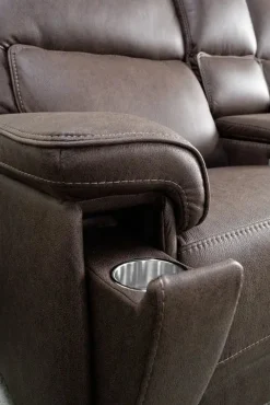 Mor Furniture Recliners|Cannes 3 Power Theater Recliner W/ Immersive Sound In Jumbo Bark