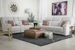 Mor Furniture Sofas|Cannes 3 Power Theater Sofa W/ Immersive Sound In Maze Tan