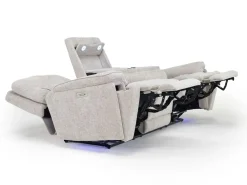 Mor Furniture Sofas|Cannes 3 Power Theater Sofa W/ Immersive Sound In Maze Tan
