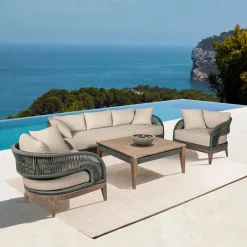 Mor Furniture Outdoor Coffee Tables|Capri Outdoor Square Coffee Table In Brown