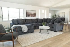 Mor Furniture Sectionals|Casper 4 Piece Loveseat Chaise Sectional In Pony Slate, Left Facing