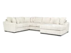 Mor Furniture Sectionals|Casper 4 Piece Loveseat Chaise Sectional In Pony Slate, Left Facing